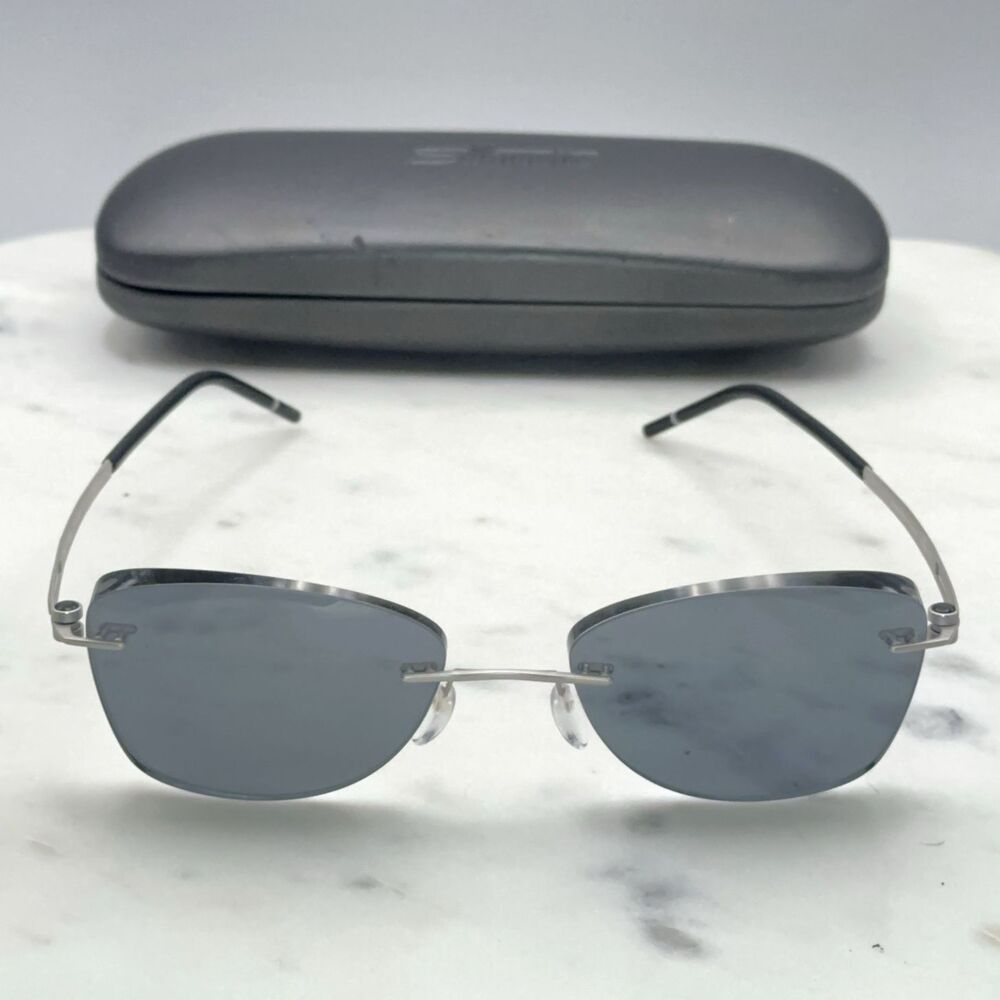 Silhouette 5369 00 6063 Rimless Silver Eyeglasses Sunglasses Frames Only 19-140 - Picture 2 of 8